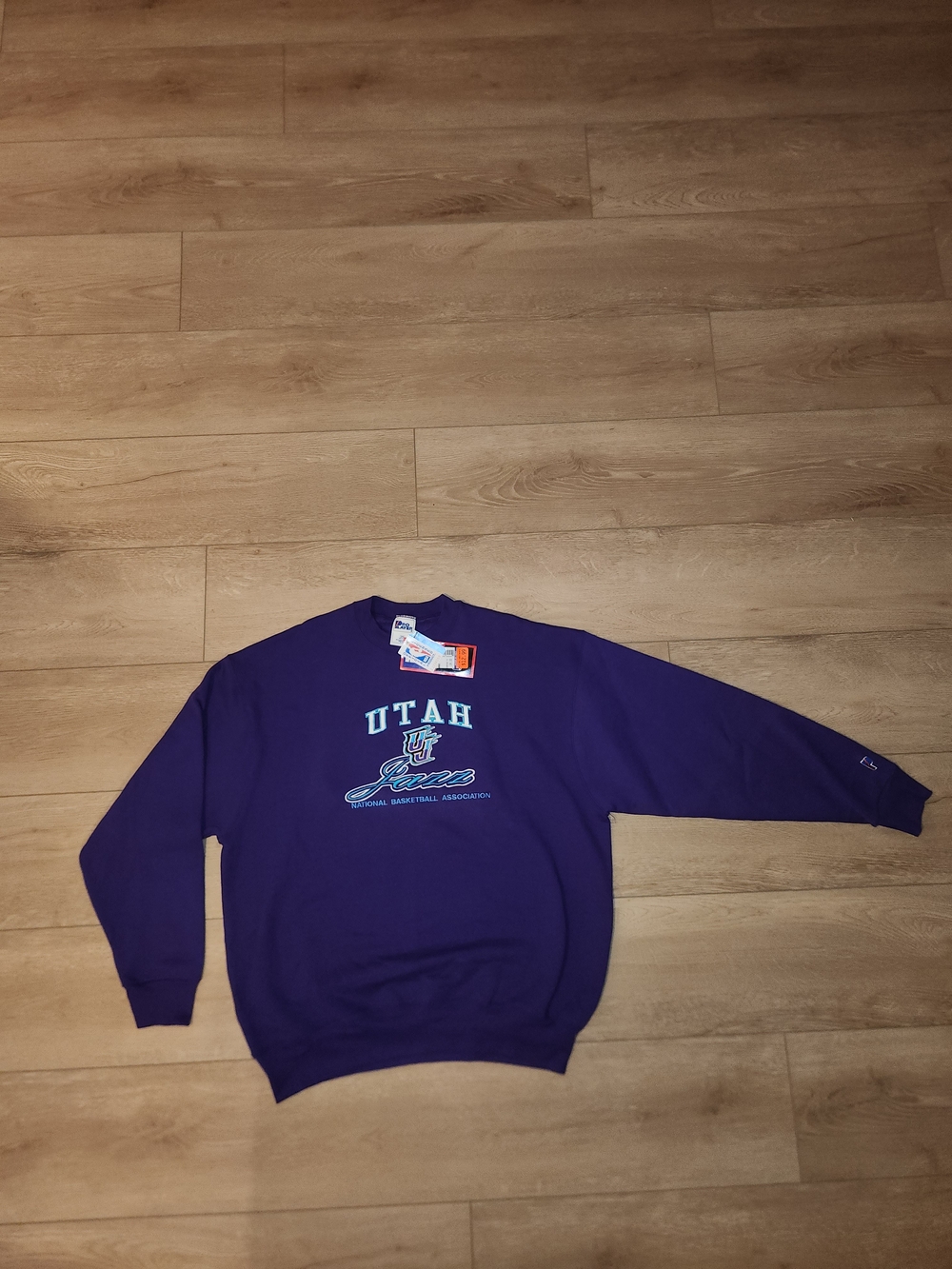 Vintage Y2K Pro Player Utah Jazz Embroidered Crewneck Sweater Mens Size XXL NWTs